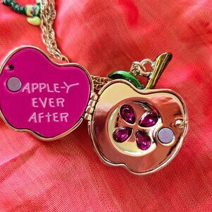 Betsy Johnson GOLD APPLE NECKLACE